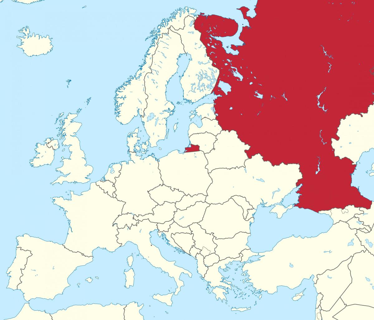 Rusland Op De Wereldkaart Omringende Landen En Ligging Op De Kaart Van Europa